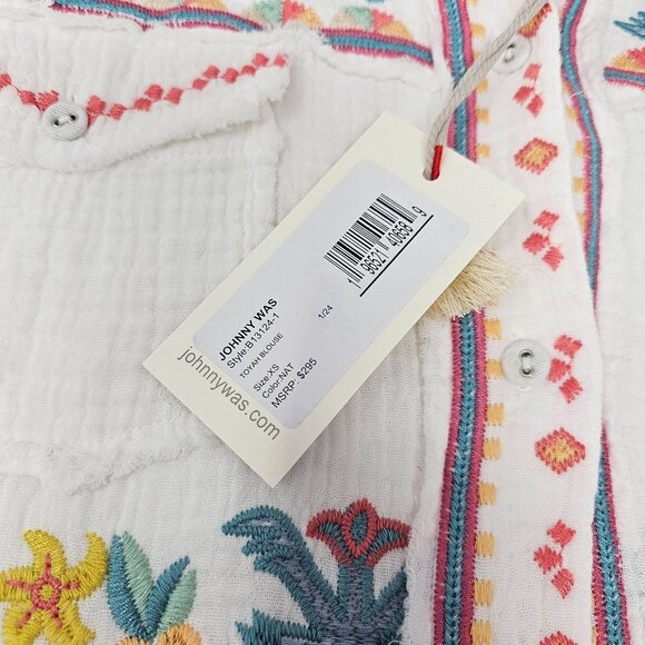 NWT JOHNNY WAS Women's Toyah‎ Blouse Size XS - Picture 4 of 6